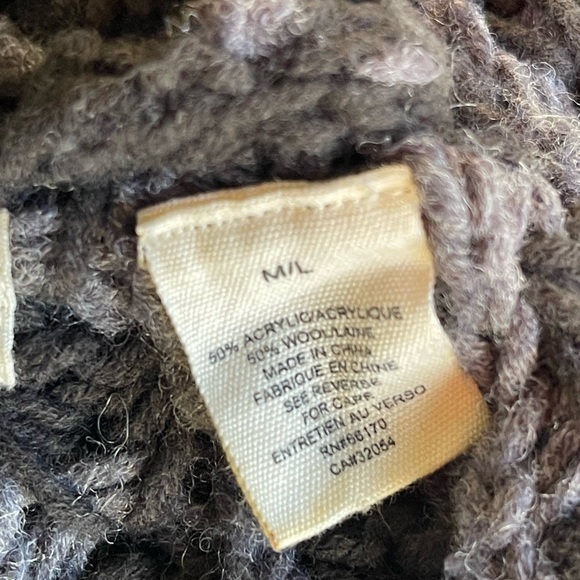 Anthropologie Sleeping on Snow Dark Chunky Knit Wool Cardigan Sweater - Picture 8 of 8